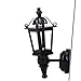 ROSENICE 1:12 Dollhouse Miniature Furniture LED Wall Light Lamp Battery Operated (Black)