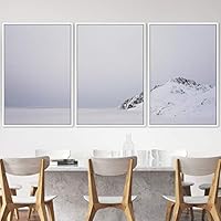 3 Piece Framed Canvas Wall Art Snow Mountain Canvas Prints Home Artwork Decoration for Living Room,Bedroom - 16