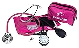 Dixie Ems Blood Pressure and Dual Head Stethoscope Kit (Pink)