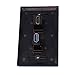 RiteAV - 1 Port HDMI 1 Port USB 3.0 Wall Plate - Black