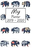 My Planner 2019 - 2020: Bear Pattern Weekly Planner 2019 - 2020: 24 Month Agenda - Calendar, Organizer, Notes, Goals & To Do Lists by Petly Books