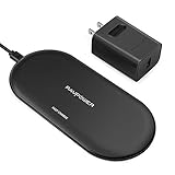 Wireless Charging Pad RAVPower Qi Fast Wireless Charger with 4 Coils 10W for Galaxy S9+ S9 S8+ S8, Compatible iPhone Xs MAX XR XS X 8 Plus & All Qi-Enabled Devices (QC 3.0 Adapter Included)