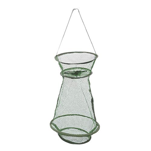 BESPORTBLE Setzkescher Angeln Fishing Drahtkescher Draht-Korb Nylon Fischreuse Fischernetz mit Kordeldeckel Zubehör…