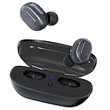 True Wireless Earbuds, Fnova Dual Bluetooth Headphones Mini Twins Sweatproof Headset In-Ear V4.2 Earpieces Earphones with Built-in Mic and Charging Case for iPhone Android Samsung iPad , Black