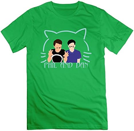 ForestGreen RMVEP Cute Fashion Special Cat Man's O-Neck Short Sleeve T-Shirt Size M