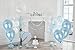100pcs of 12-Inch Solid Metallic Latex Balloons with 65 Yards Crimped Curling Ribbon (BABY BLUE, PACK OF 100)
