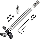uxcell 4mm Drive Shaft w Propeller and Universal Joint for RC Boat, L130mm Shaft, L80mm Sleeve, D36mm Propeller, Fit for 5mm Motor Shaft