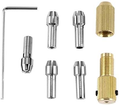 8Pcs 0.5-3mm Mini Electric Drill Bit Collet Twist Chuck Tool Adapter Stand