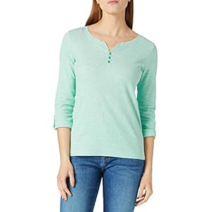TOM TAILOR 1024036 Henley Striped dames t-shirt