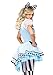 Leg Avenue Women's Psychedelic Alice in Wonderland Costume, Blue/White, Large