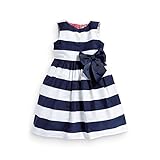 Amoin Baby Girls One Piece Striped Bow Sleeveless Sundress Summer Tutu Dress