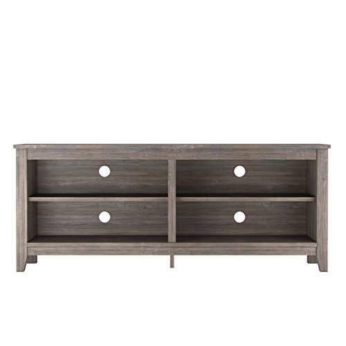 Ryan Rove Mission 58â€ Modern Wood Storage TV Stand Console Entertainment Center in Ash Grey