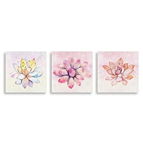 3Piece Canvas Wall Art - Succulent Plant - Canvas Prints Home Artwork Decoration for Living Room,Bedroom - 12"x12"x3 Panels