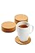 Cork Coasters - Absorbent Cork Drink Coasters Bar Size - Tan - Set of 12 - 4-Inches, 1/4-Inch Thick