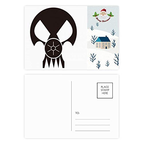 Pollution Biochemical Weapon Gas Mask Christmas Winter Postcard Thanks Card Mailing 20pcs