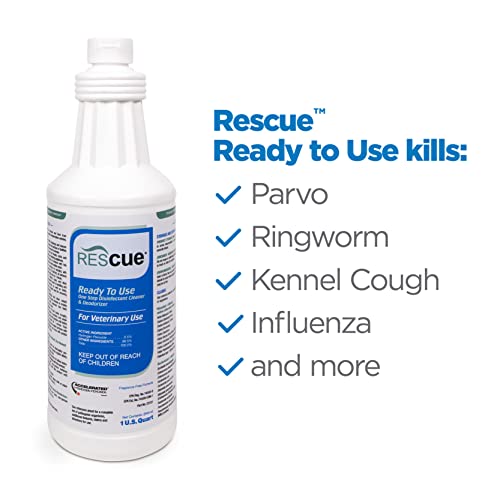 REScue One Step Disinfectant Cleaner & Deodorizer, For Veterinary Use, Animal Shelters, Pet