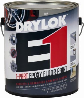 UNITED GILSONITE LAB 23713 Drylok Gallon Gray E1 Epoxy Semi-Gloss Floor Paint by United Gilsonite Lab