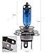 TOAUTO 2 X H4 100W/90W 12V Car Headlight Lamp P43t Halogen Light Super Bright Fog Xenon Bulb White