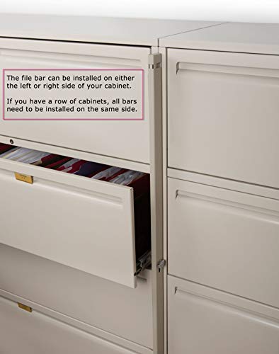 File Cabinet Locking Bar With Drill Bit Beige 46 Long For