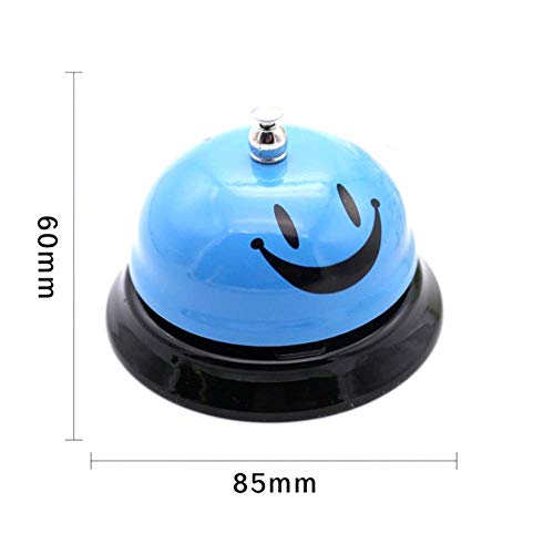 HIHUHEN Call Bell, Kitchen Bell,Reception Restaurant Kitchen Bar Service Call Desk Bell (Blue Bell)