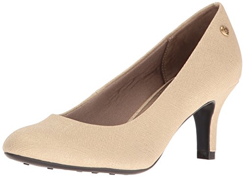 LifeStride Women's Parigi Dress Pump, Soft Gold, 7.5 N US