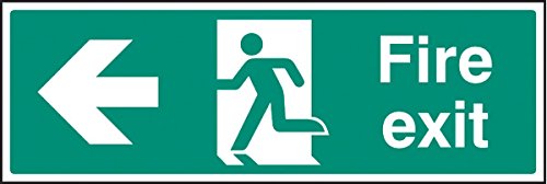 Caledonia Signs 82003G Fire Exit, Arrow Left