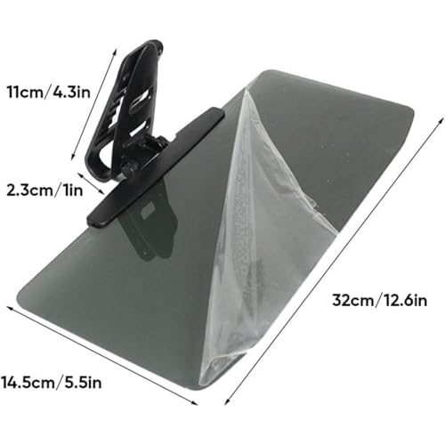 Sun Visor Extender For Cars, Uv400 Car Sun Visor Extension With Polycarbonate Lens And Side Sunshade, Protect From Glare, Uv Rays, Snow Blindness For Safe Driving, Universal For Car, Suv (A)