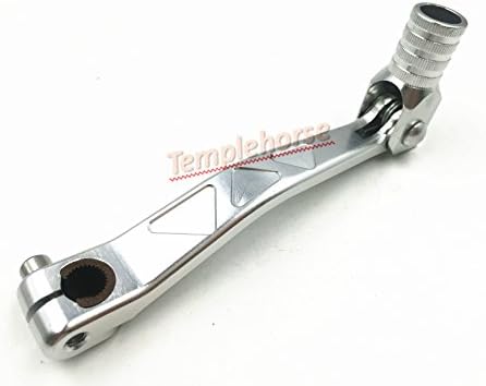 Templehorse Universal Aluminum Folding Gear Shift Shifter Lever Motorcycle Parts Gearshift For Stomp Demon X WPB Orion M2R Lucky MX Pit Bike Motocross (silver)