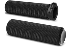 BEYISI Motorcycle 1" Handlebar Grip Handgrips Fit for Harley Touring Sporster Dyna Softail V-Rod 1 Pair