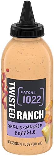 Twisted Ranch Garlic Rubbed Buffalo Ranch Dressing & Dip (13 oz Bottles, Pack of 6)