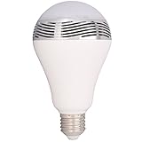 SOONHUA Music Bulb Wireless Bluetooth Smart LED Light Bulb Speaker Dimmable Color Changing Lamp for iphone 6S/6plus/5S/4S, iPad,Samsung Galaxy S6/S5/S4/S3 (White)