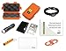 EZ Outdoor Adventure Kit for Boys and Girls ♥ The Little Book of Wilderness Survival, Waterproof Box, Multi-Functional Tool, Magnifying Lens, Paracord Bracelet with Compass, Whistle, Flashlight, Hook