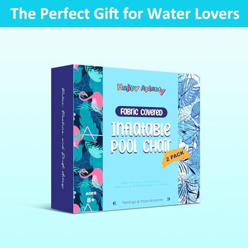 Inflatable Pool Float Chair - 2 Pack Pool Floats Adult Heavy Duty, Water Floating Lounge Chairs, Blow up Floaties Adults for Summer Fun Party Lake Beach