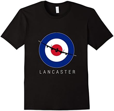 Lancaster Bomber T Shirt - WWII British Plane - Male Large - Black