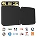 1byone 4K Double Panel HDTV Antenna, 1byone Indoor/Outdoor Amplified Digital TV Antenna Waterproof Support UHF VHF 4K Ultra HD Freeview Channels with 26ft Coaxial Cable