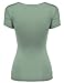 Zeagoo Women's Cross-front V Neck Ruched Cap Sleeve Blouse, XX-Large, Army Green