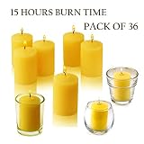 Citronella Votive Candles 15 Hour Burn Time - Pack of 36 - Made from High Scented Citronella to Scare Away Mosquito, Bug and Flies - for Outdoor/Indoor - Made in USA