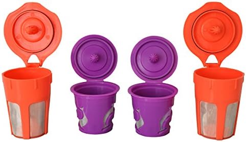 EcoSave Refillable/Reusable K Carafe And K-Cups Filter Combo Set for Keurig 2.0 - K200, K300, K400, K500 Series
