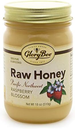 GloryBee Raspberry Blossom Raw Pacific Northwest Honey, 18 Ounce