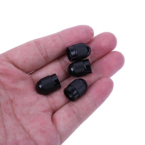 Domybest 4pcs Tire Stem Valve Caps Bullet Shape Aluminum Car Tire Valve Stem Caps Dust Covers - Thumbnail 3