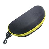 ACE 6.30"*3.35"*2.56" Zipper Eye Glasses Sunglasses Hard Case Box Portable Protector (Yellow)