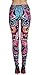 Ndoobiy Women's Printed Leggings Full-Length Plus Size Yoga Workout Leggings Pants Soft Capri L1(MDL Flower PS)