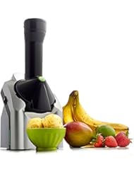 Yonanas Classic Frozen Fruit Soft Serve Maker for Healthy Vegan and Dairy-Free Treats, 200W Silver Machine with 36 Recipes, BPA Free, Easy to Clean, Quick and Simple to Use