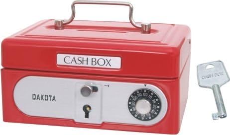Caja fuerte roja hucha con llave y combinaci—n. Medidas 15x12x7cm: Amazon.es: Hogar
