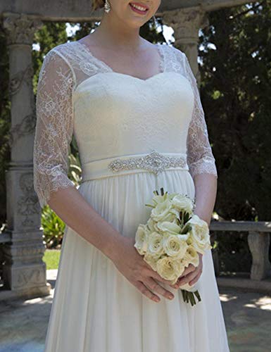 3 Wedding+Dresses+Chiffon+Bridal+Sleeves