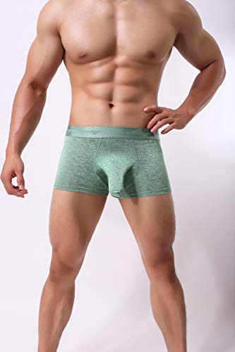 KAMUON Men's Sexy Separate Pouch Boxer Brief Underwear Sheath Prevent Friction (US M = Asian Tag L : Waist 32"-34", 5 Pack-Mix Colors)