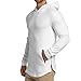 EVERWORTH Men's Gym Workout Long Sleeve Hoodies Training Pullover Casual Hooded Sweatshirt White