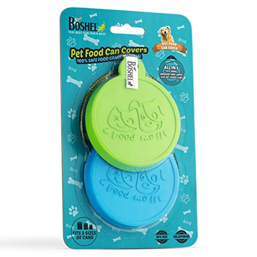 BOSHEL Cat Food Lid 2 Pack Silicone Dog Food Can Lids Dog Food