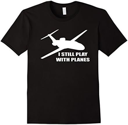 Men's Airplane Gifts | I Still Play With Planes Air Force Pilot XL Black
