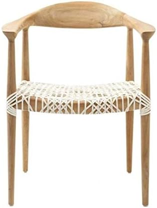 Hawthorne Collections Teak Arm Chair in Light Oak